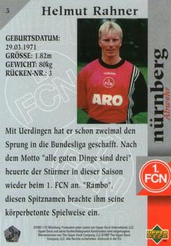 1997 Upper Deck 1 FC Nurnberg Box Set #3 Helmut Rahner Back