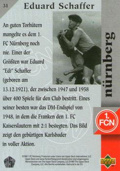 1997 Upper Deck 1 FC Nurnberg Box Set #31 Eduard Schaffer Back