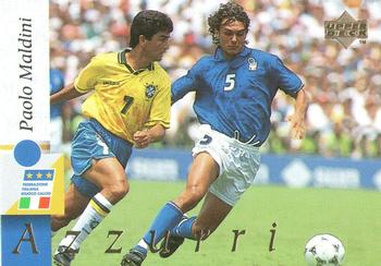 1998 Upper Deck Leggenda Azzurra Box Set #27 Paolo Maldini Front