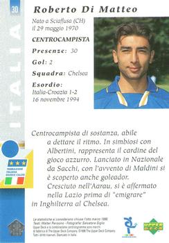 1998 Upper Deck Leggenda Azzurra Box Set #30 Roberto Di Matteo Back