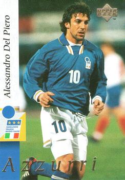 1998 Upper Deck Leggenda Azzurra Box Set #34 Alessandro Del Piero Front