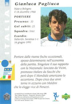 1998 Upper Deck Leggenda Azzurra Box Set #36 Gianluca Pagliuca Back