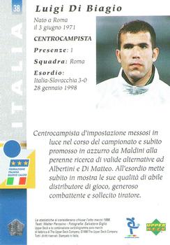 1998 Upper Deck Leggenda Azzurra Box Set #38 Luigi Di Biagio Back