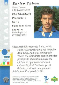1998 Upper Deck Leggenda Azzurra Box Set #40 Enrico Chiesa Back