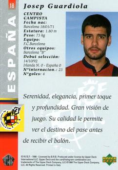 1997 Upper Deck Seleccion Espanola Box Set #18 Guardiola Back