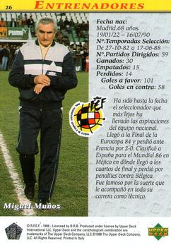 1997 Upper Deck Seleccion Espanola Box Set #26 Miguel Munoz Back