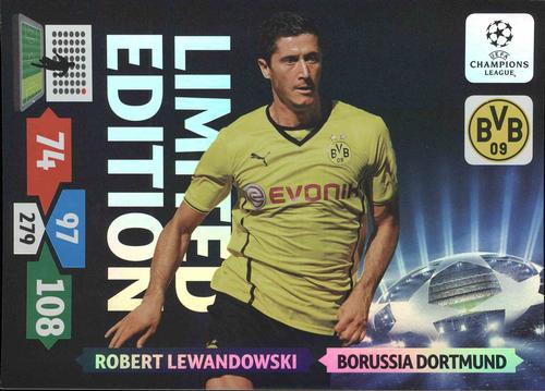 2013-14 Panini Adrenalyn XL UEFA Champions League - Limited Editions XXL Size #XLEBDLR Robert Lewandowski Front