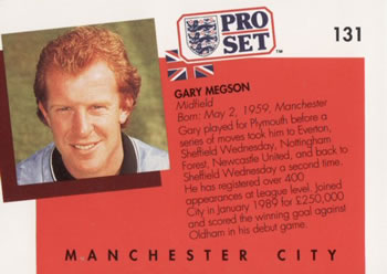 1990-91 Pro Set #131 Gary Megson Back