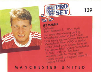 1990-91 Pro Set #139 Lee Martin Back