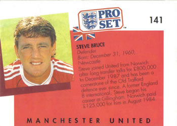 1990-91 Pro Set #141 Steve Bruce Back