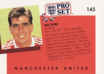 1990-91 Pro Set #145 Neil Webb Back