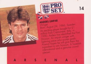 1990-91 Pro Set #14 Anders Limpar Back