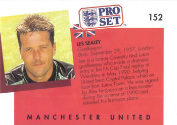 1990-91 Pro Set #152 Les Sealey Back