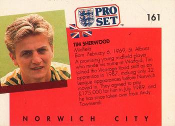 1990-91 Pro Set #161 Tim Sherwood Back