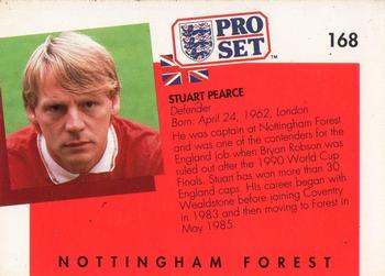 1990-91 Pro Set #168 Stuart Pearce Back