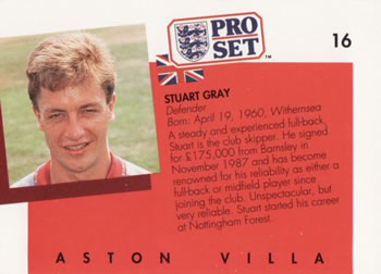 1990-91 Pro Set #16 Stuart Gray Back