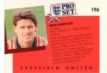 1990-91 Pro Set #196 Brian Marwood Back