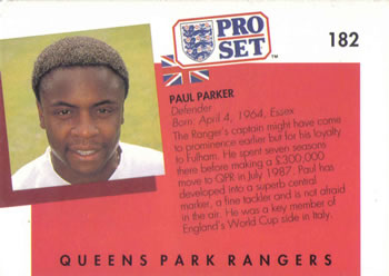 1990-91 Pro Set #182 Paul Parker Back
