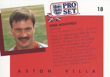 1990-91 Pro Set #18 Derek Mountfield Back