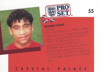 1990-91 Pro Set #55 Richard Shaw Back