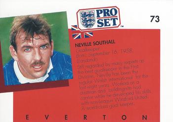 1990-91 Pro Set #73 Neville Southall Back