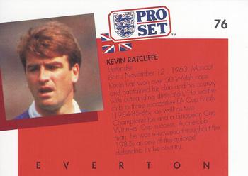 1990-91 Pro Set #76 Kevin Ratcliffe Back