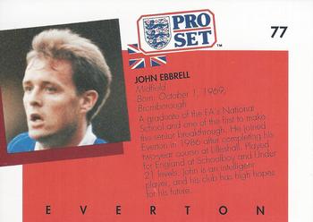 1990-91 Pro Set #77 John Ebbrell Back