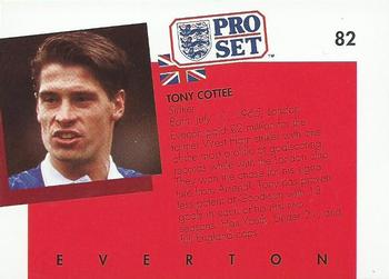 1990-91 Pro Set #82 Tony Cottee Back