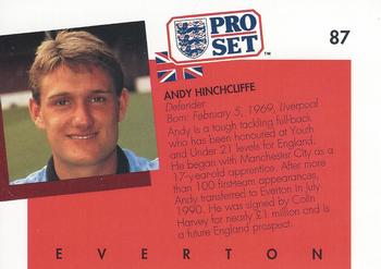 1990-91 Pro Set #87 Andy Hinchcliffe Back