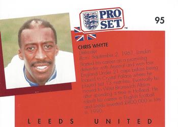 1990-91 Pro Set #95 Chris Whyte Back