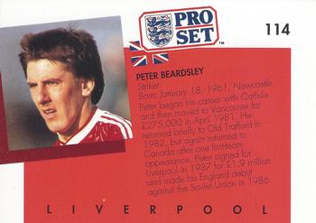 1990-91 Pro Set #114 Peter Beardsley Back