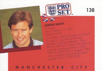 1990-91 Pro Set #138 Adrian Heath Back