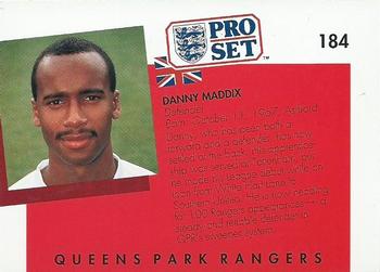 1990-91 Pro Set #184 Danny Maddix Back