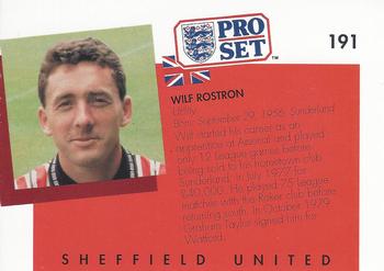1990-91 Pro Set #191 Wilf Rostron Back