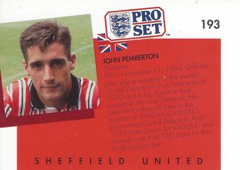 1990-91 Pro Set #193 John Pemberton Back