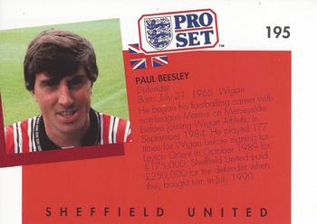 1990-91 Pro Set #195 Paul Beesley Back
