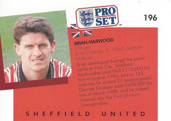 1990-91 Pro Set #196 Brian Marwood Back
