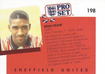 1990-91 Pro Set #198 Brian Deane Back