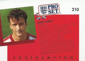 1990-91 Pro Set #210 Barry Horne Back