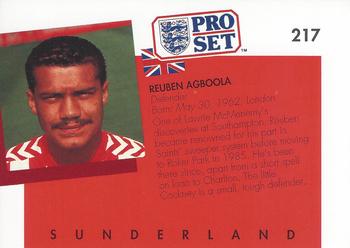 1990-91 Pro Set #217 Reuben Agboola Back