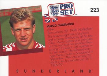 1990-91 Pro Set #223 Marco Gabbiadini Back