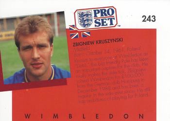 1990-91 Pro Set #243 Zbigniew Kruszynski Back