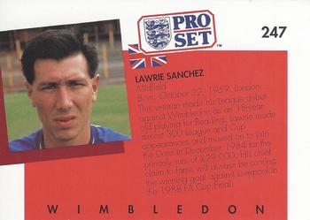 1990-91 Pro Set #247 Lawrie Sanchez Back