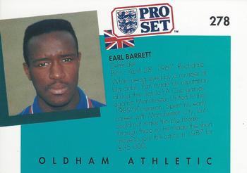 1990-91 Pro Set #278 Earl Barrett Back