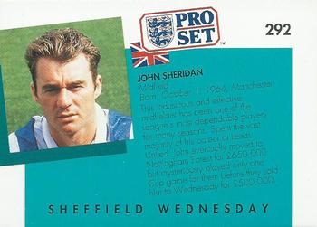 1990-91 Pro Set #292 John Sheridan Back