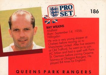 1990-91 Pro Set #186 Ray Wilkins Back