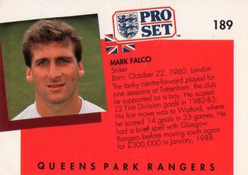 1990-91 Pro Set #189 Mark Falco Back