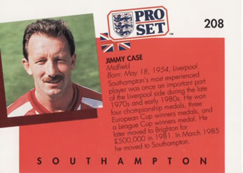 1990-91 Pro Set #208 Jimmy Case Back