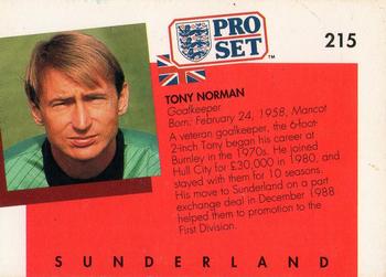 1990-91 Pro Set #215 Tony Norman Back
