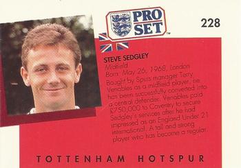 1990-91 Pro Set #228 Steve Sedgley Back